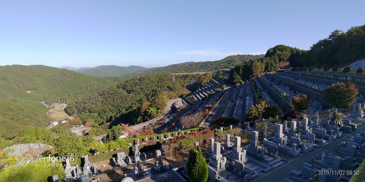 階段墓域・7区3番上段駐車場～風景