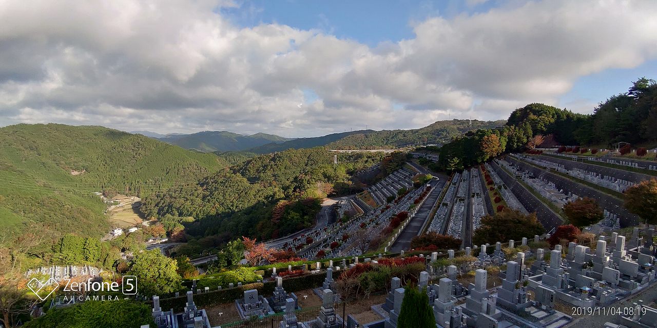 階段墓域・7区3番上段駐車場~風景