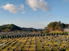 芝生墓域・11区2番墓所から南西風景