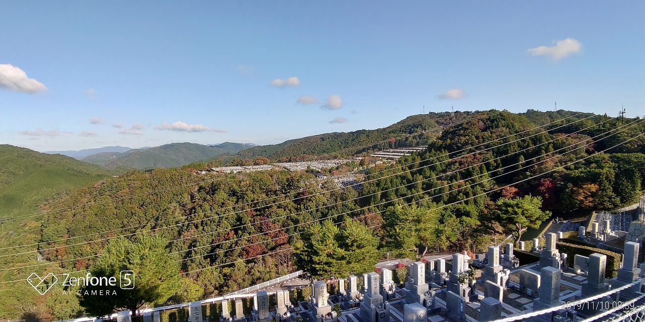 階段墓域・8区4/5番墓所枝道~北東風景