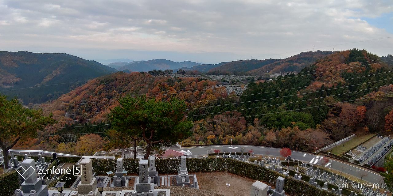 8区4番墓所枝道駐車場~北風景