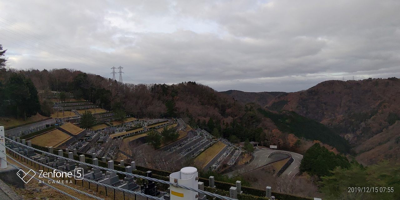 6区4/5番枝道からの風景