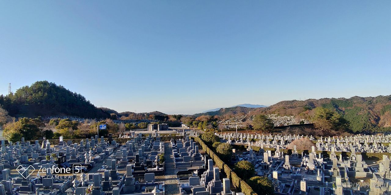 11区7番墓所から南西風景