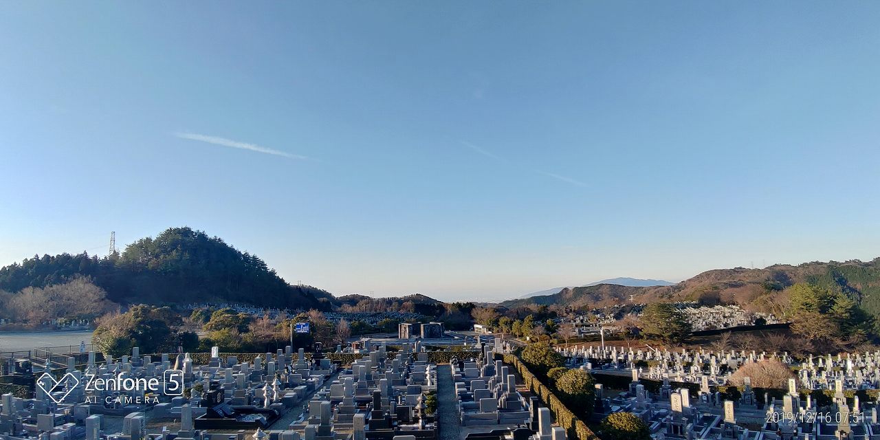 11区7番墓所から南西風景