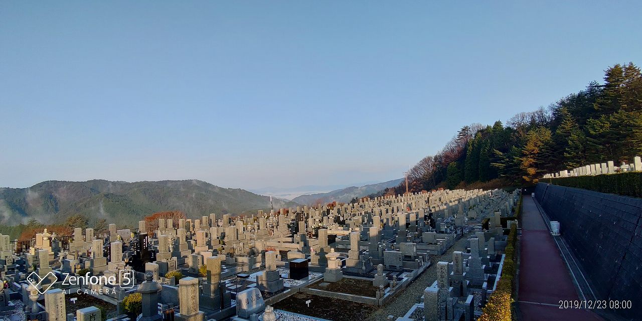 11区7番墓所から北風景