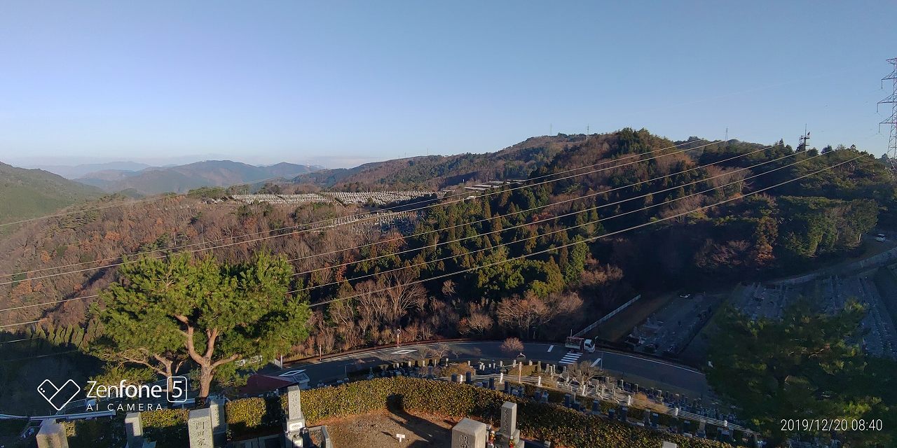 8区4番枝道駐車場から風景