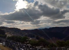 元日の階段墓域風景