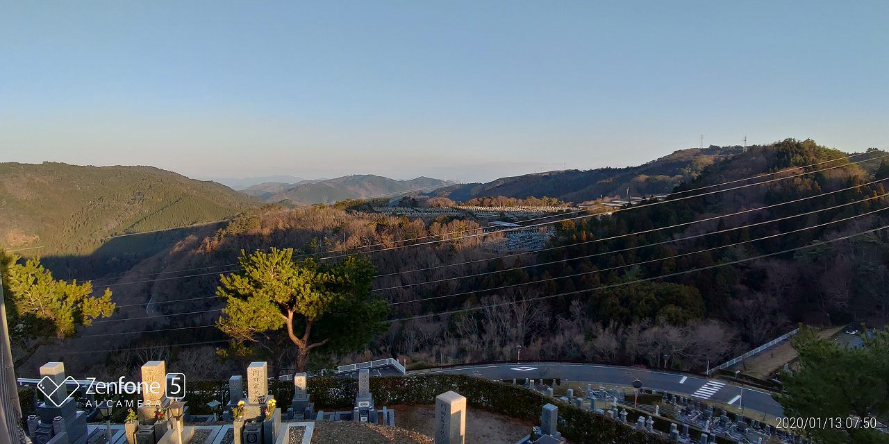 8区4番枝道駐車場から風景