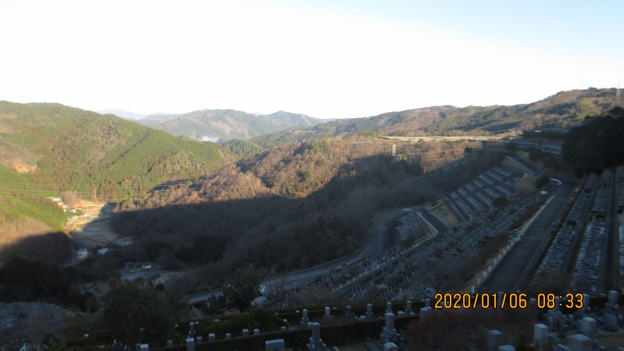 7区3番上段駐車場からの風景（北向き）