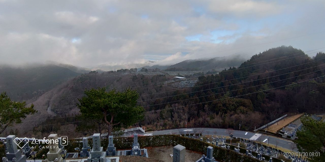 8区4番枝道駐車場から（北）風景