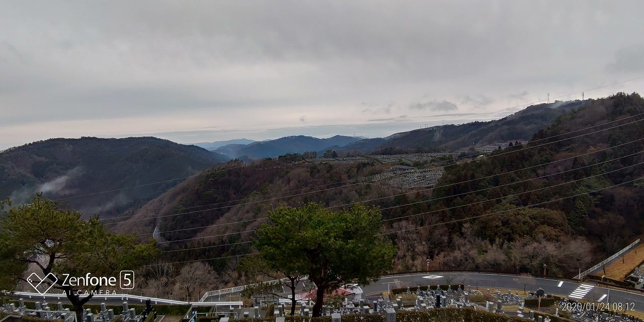 8区4番枝道駐車場からの風景（北方向）