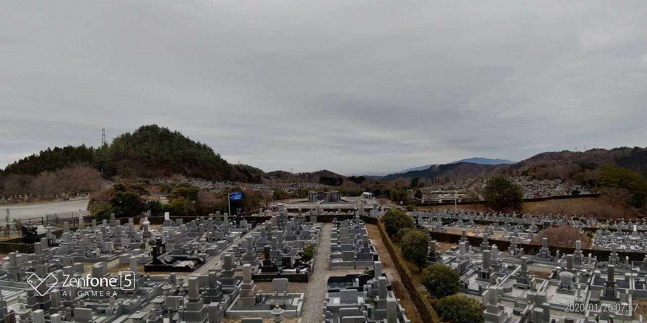 11区7番墓所から南西風景