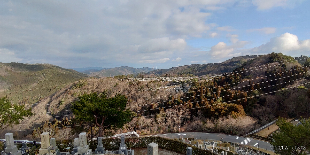 8区4番枝道駐車場から（北向き）風景