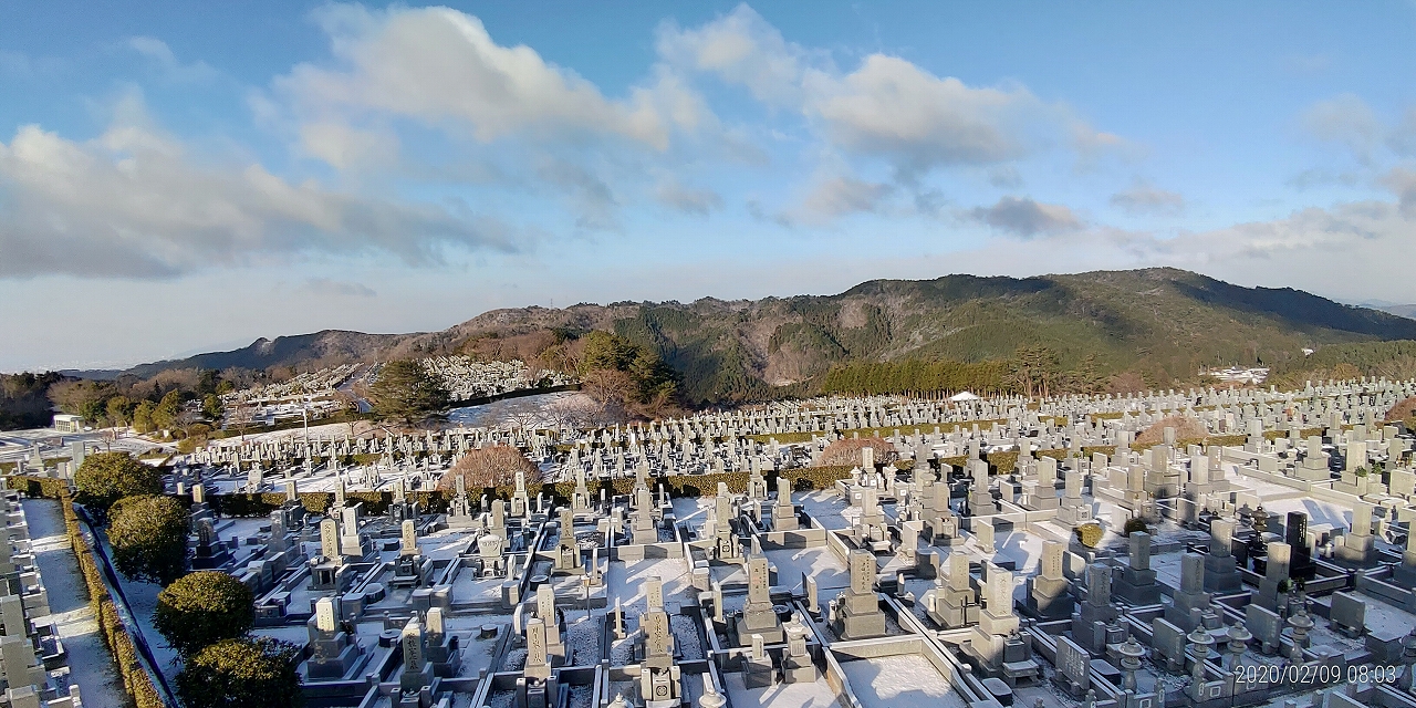 11区7番墓所から園内（西）風景