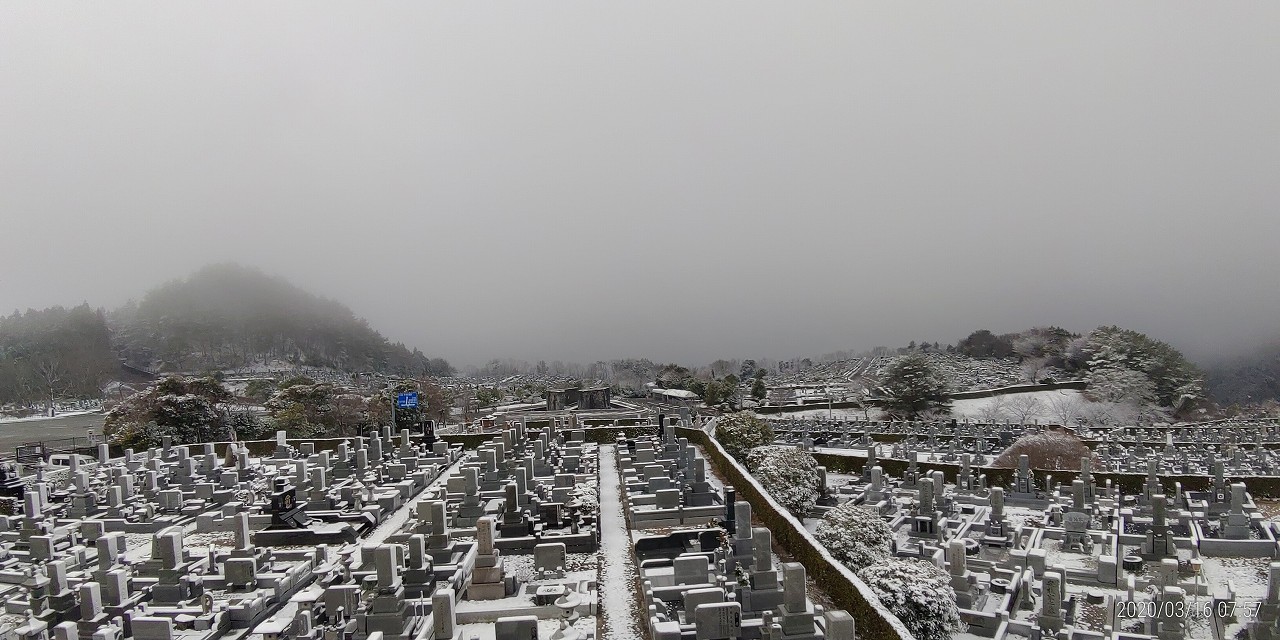 11区7番墓所から園内（南西）風景