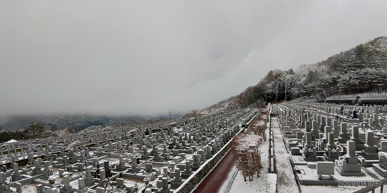 11区7番墓所から園内（北）風景