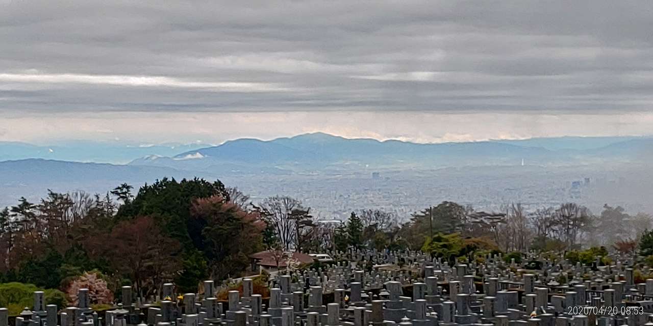 11区1番墓所から（大阪平野）南方向②