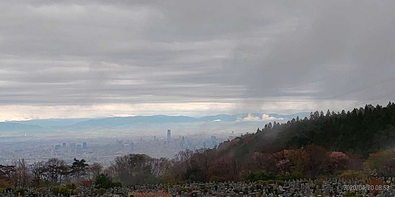 11区1番墓所から（大阪平野）南方向①