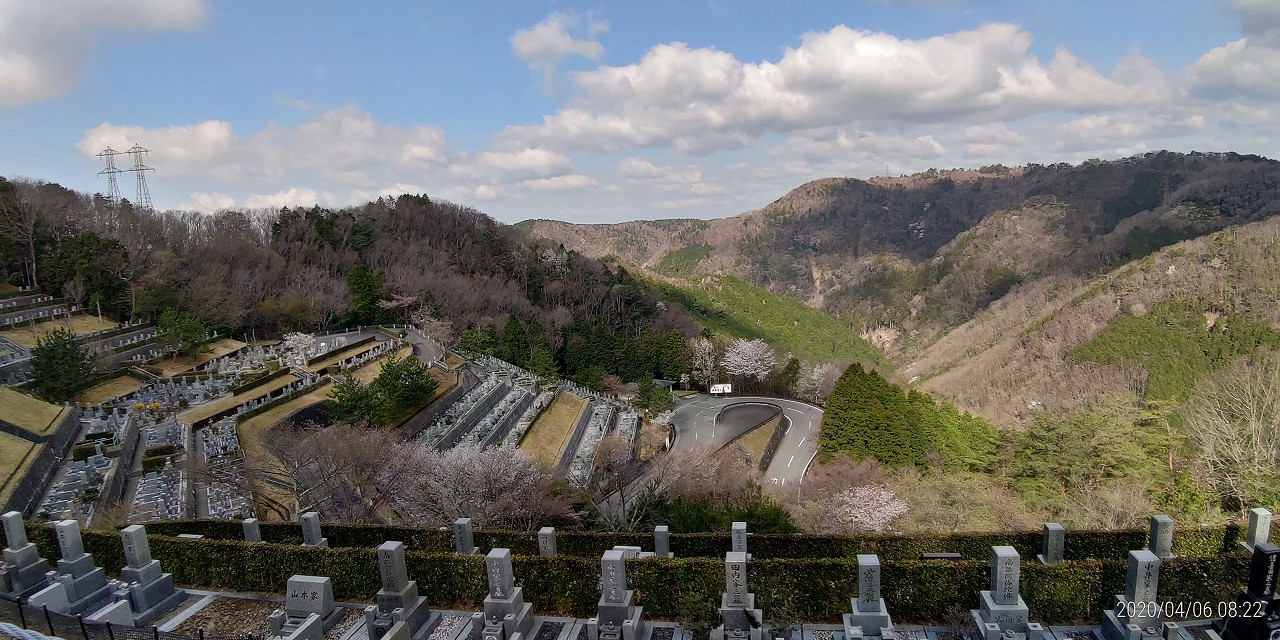 6区4/5番墓所枝道からの風景　