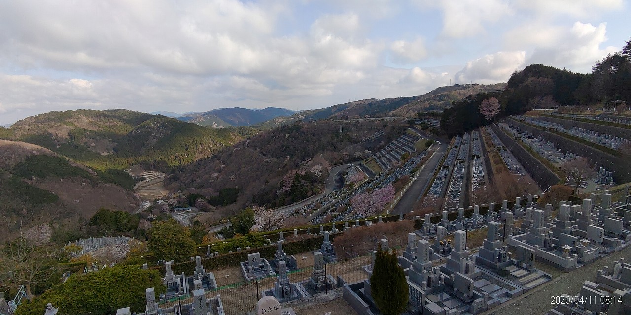 7区3番墓所上段駐車場からの風景