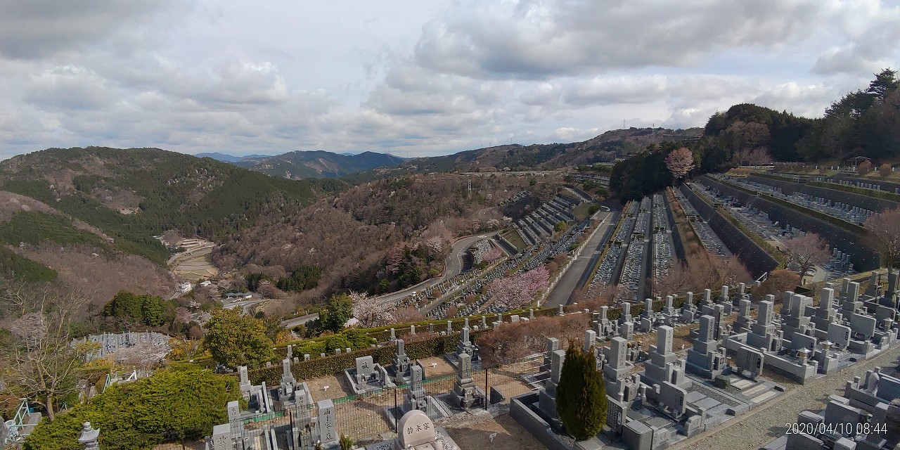 7区3番墓所上段駐車場からの風景