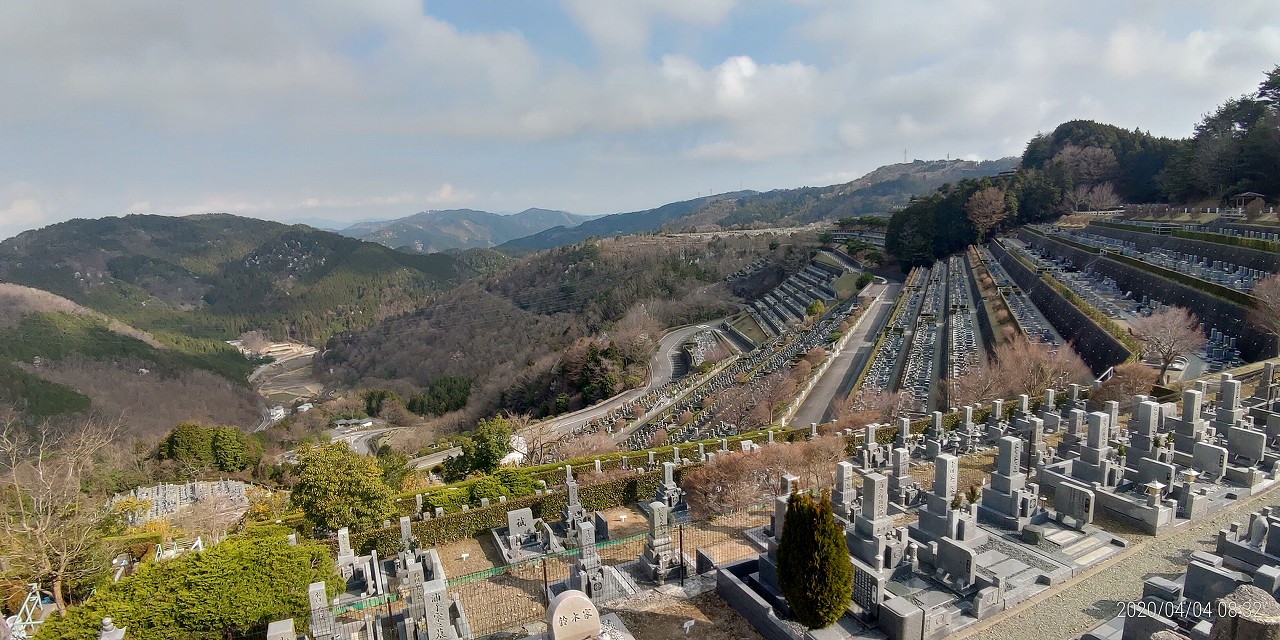 7区3番上段駐車場から園内風景