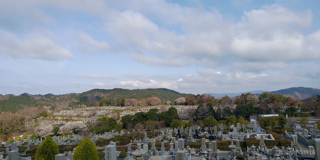 2区2番墓所から園内（西）風景