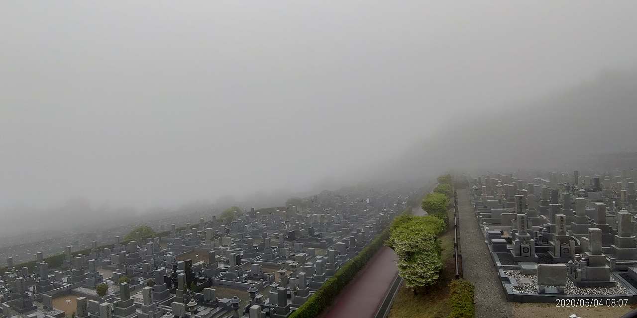 11区7番墓所から園内（北）風景