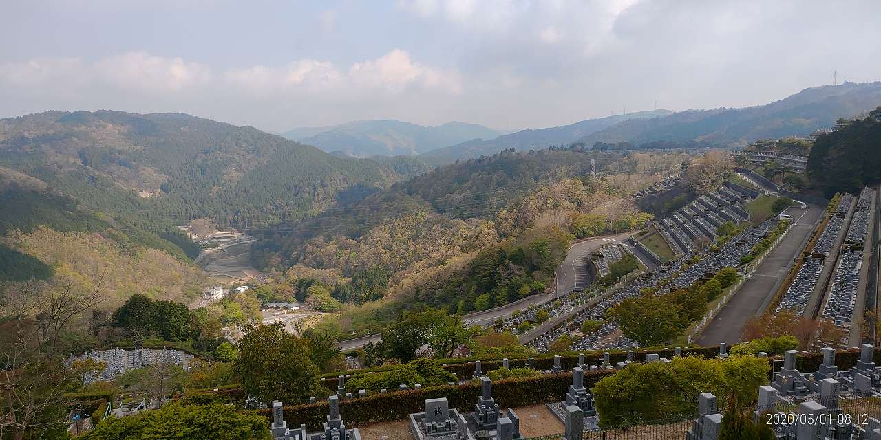 7区３番上段駐車場から園内風景