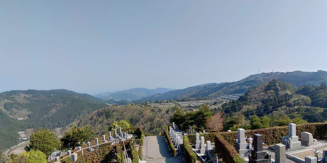 8区5番あずま家から園内（北）風景