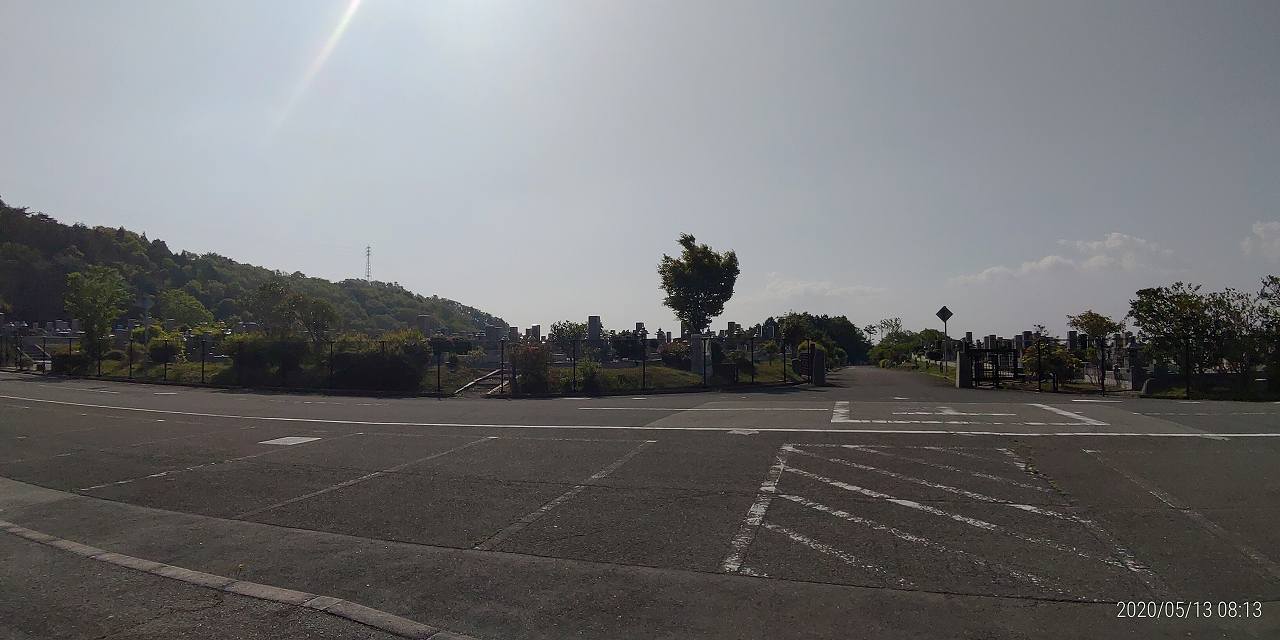 11区7番墓所から園内（東）風景