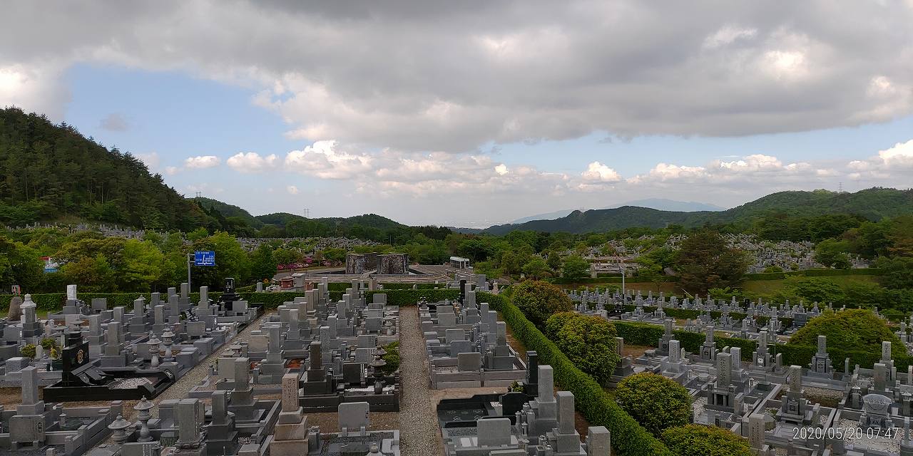 11区7番墓所から園内（南西）風景