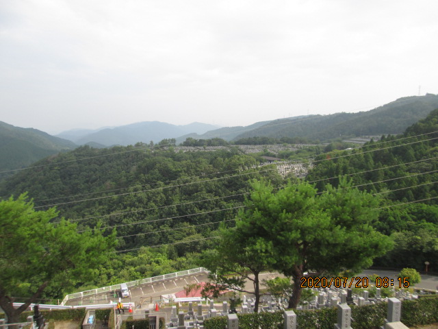 8区4番枝道駐車場から園内風景