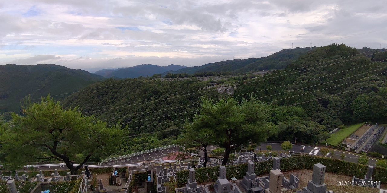 8区4番枝道駐車場から園内風景