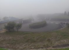 北入口から園内風景　「濃霧」