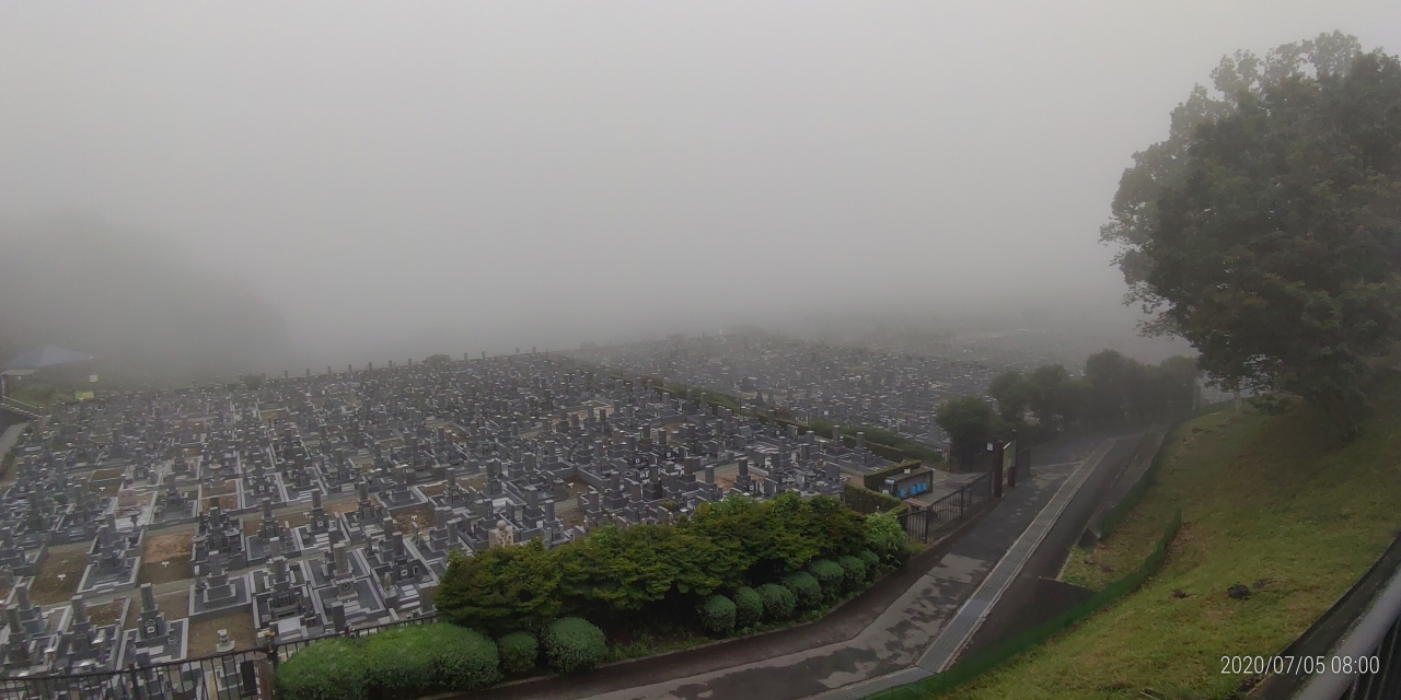 11区1番墓所から園内（南）風景