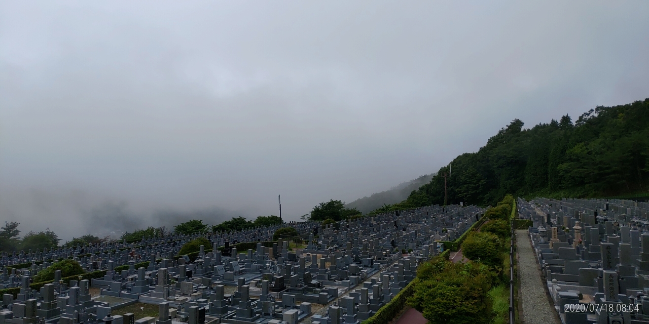 11区7番墓所から園内（北）風景