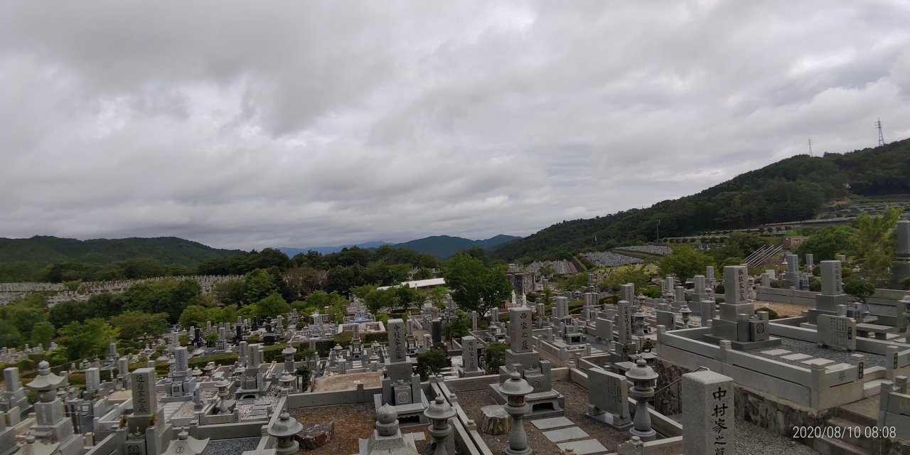 2区墓所から園内（北）風景