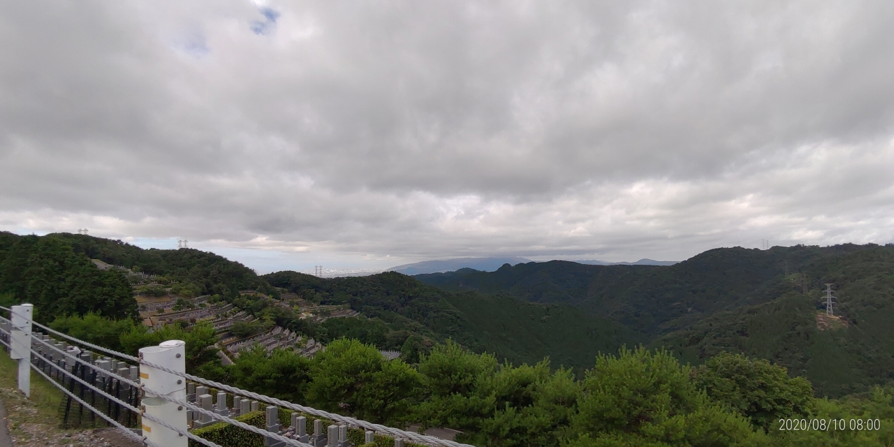 8区4/5番墓所枝道から階段墓域（西）風景