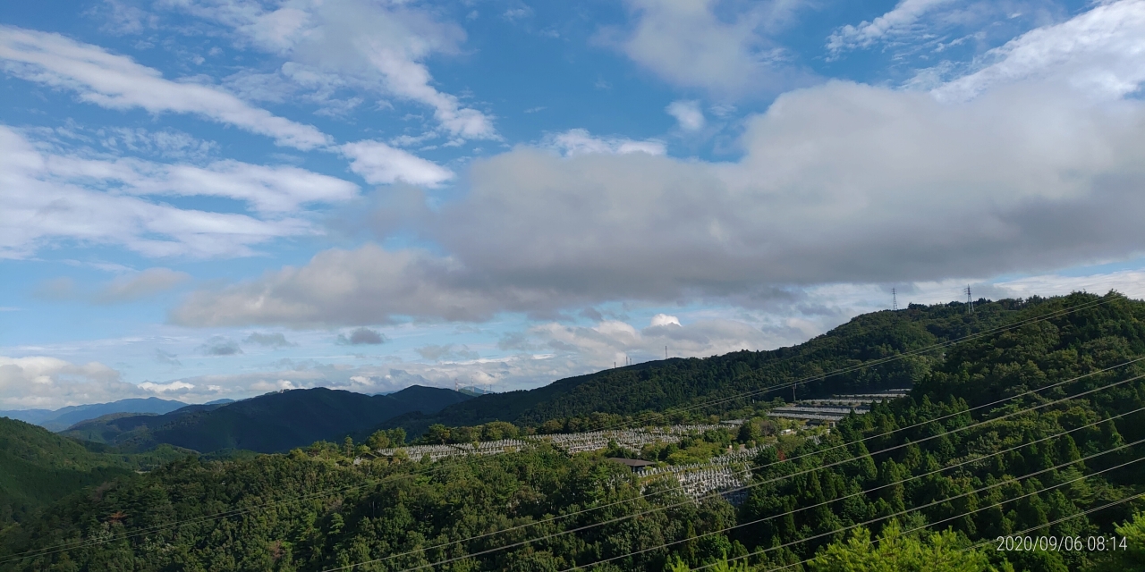 階段墓所から園内（北）風景