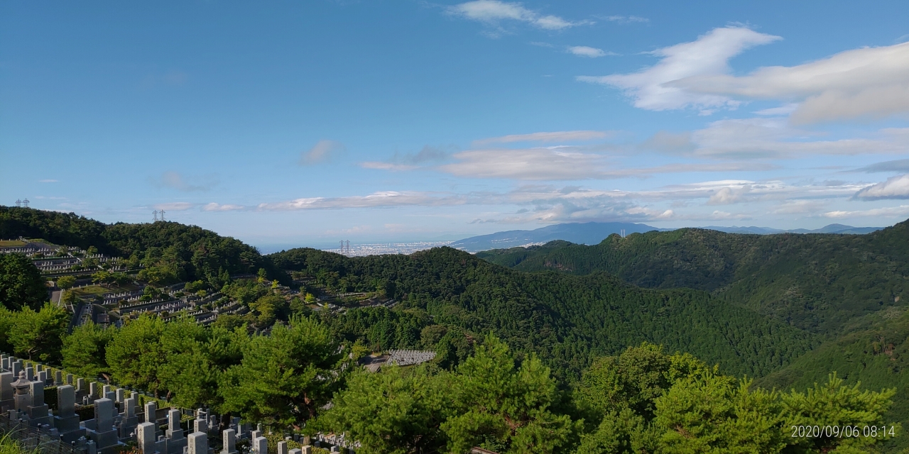 階段墓所から園内（南西）風景