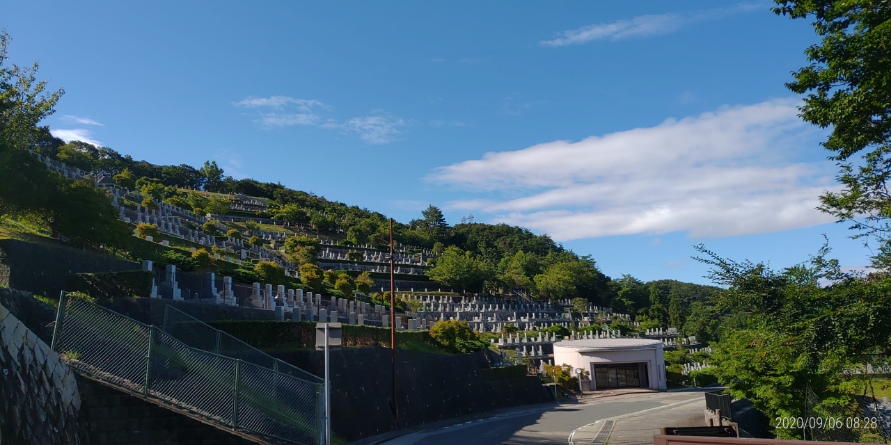 バス通り・7区墓所バス停風景