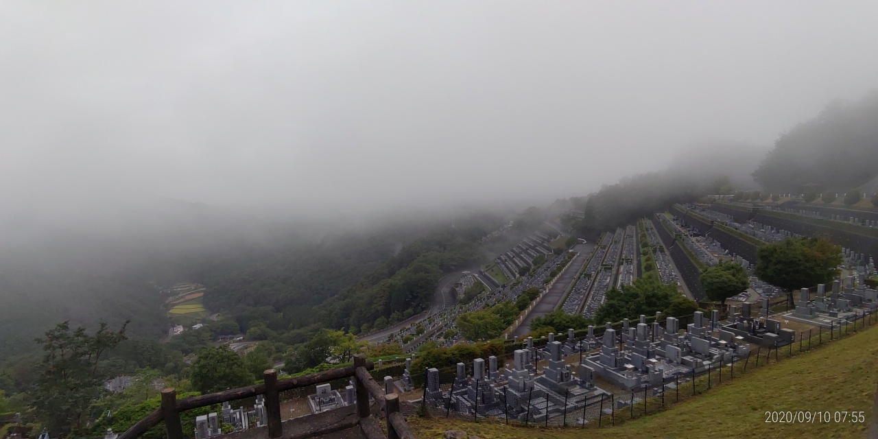 7区3番上段駐車場からの風景（北向方向）