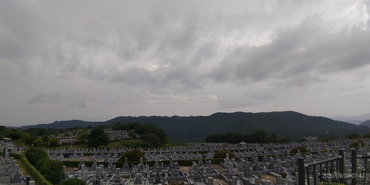 11区7番墓所から園内（西）風景