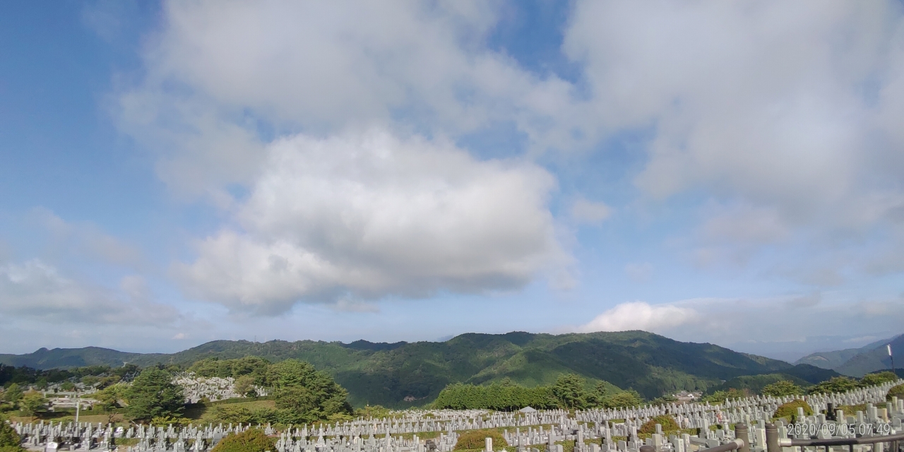 11区7番墓所から園内（西）風景