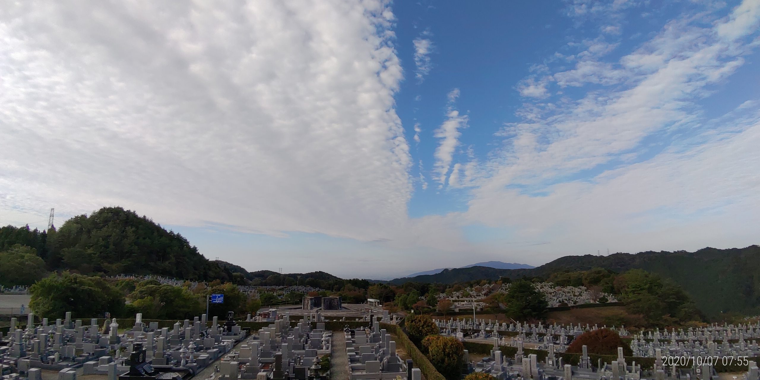 11区7番墓所から園内（南西）風景