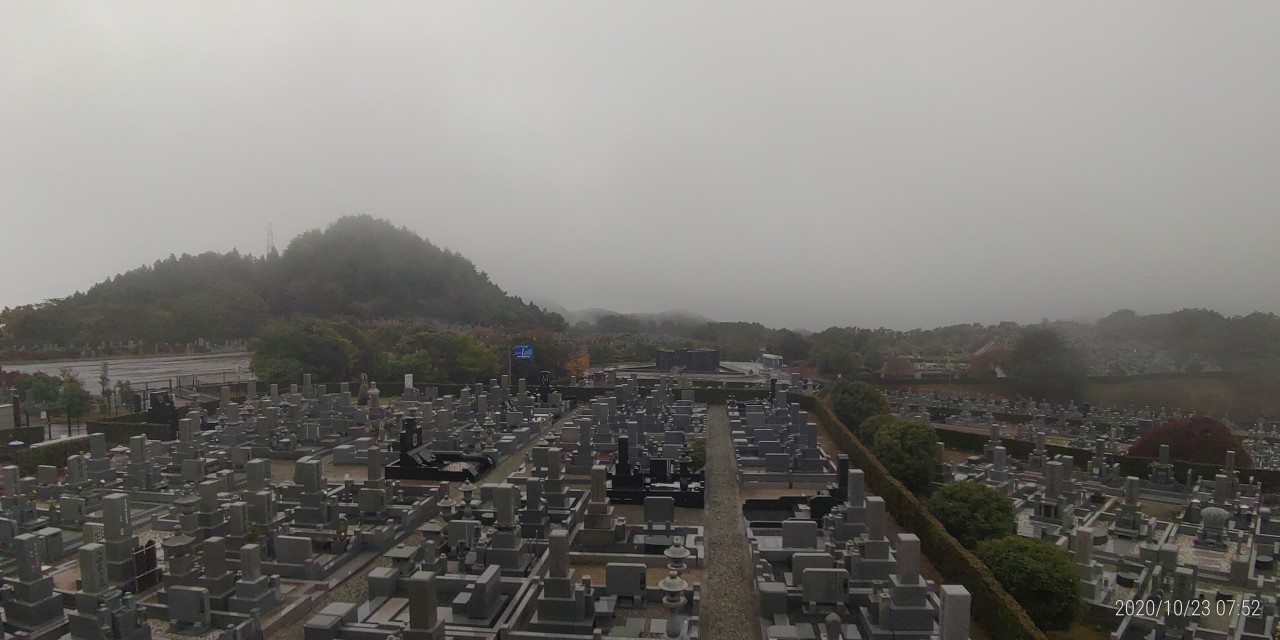 11区7番墓所から園内（南西）風景