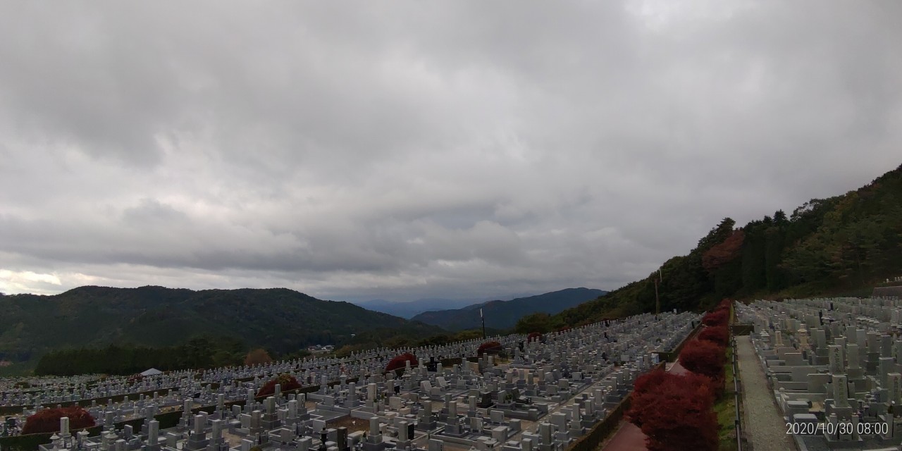 11区7番墓所から園内（北）風景