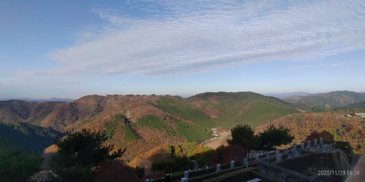 8区5番あずま家からの風景