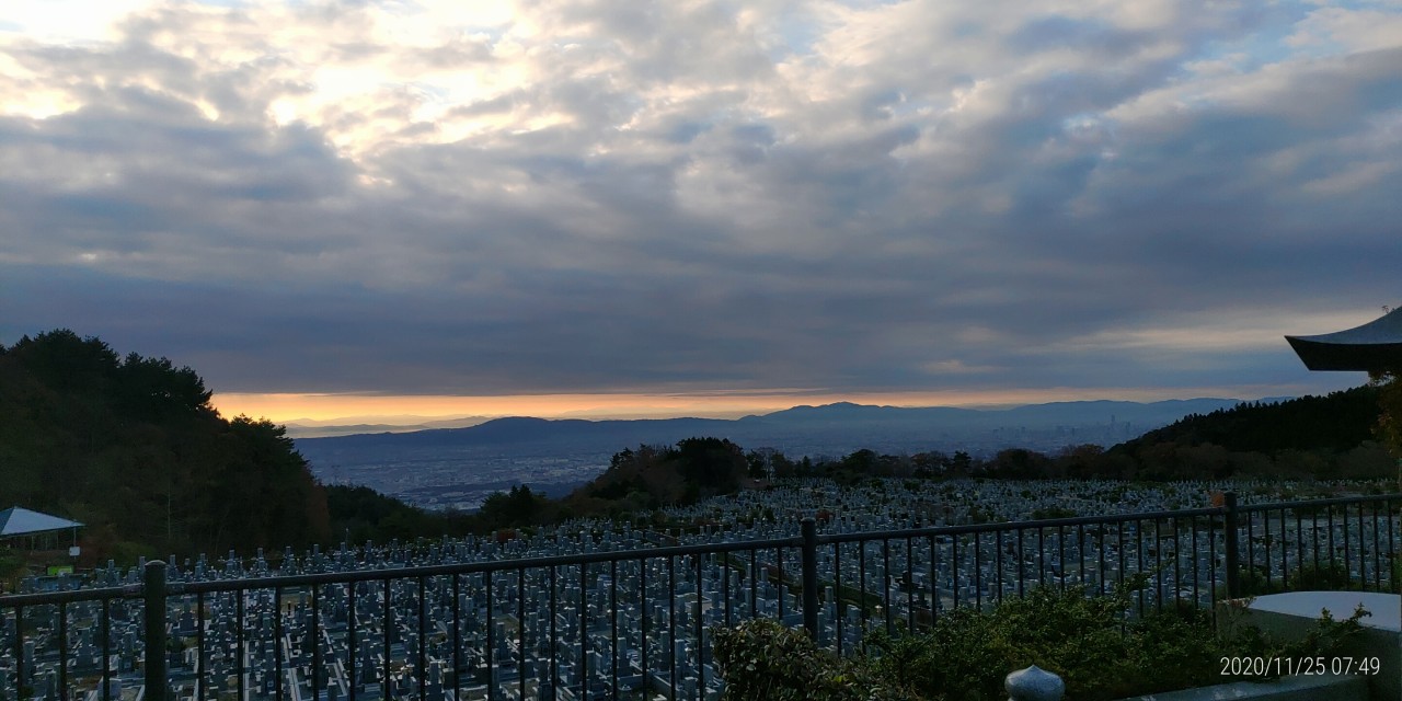 11区1番墓所から園内（南）風景